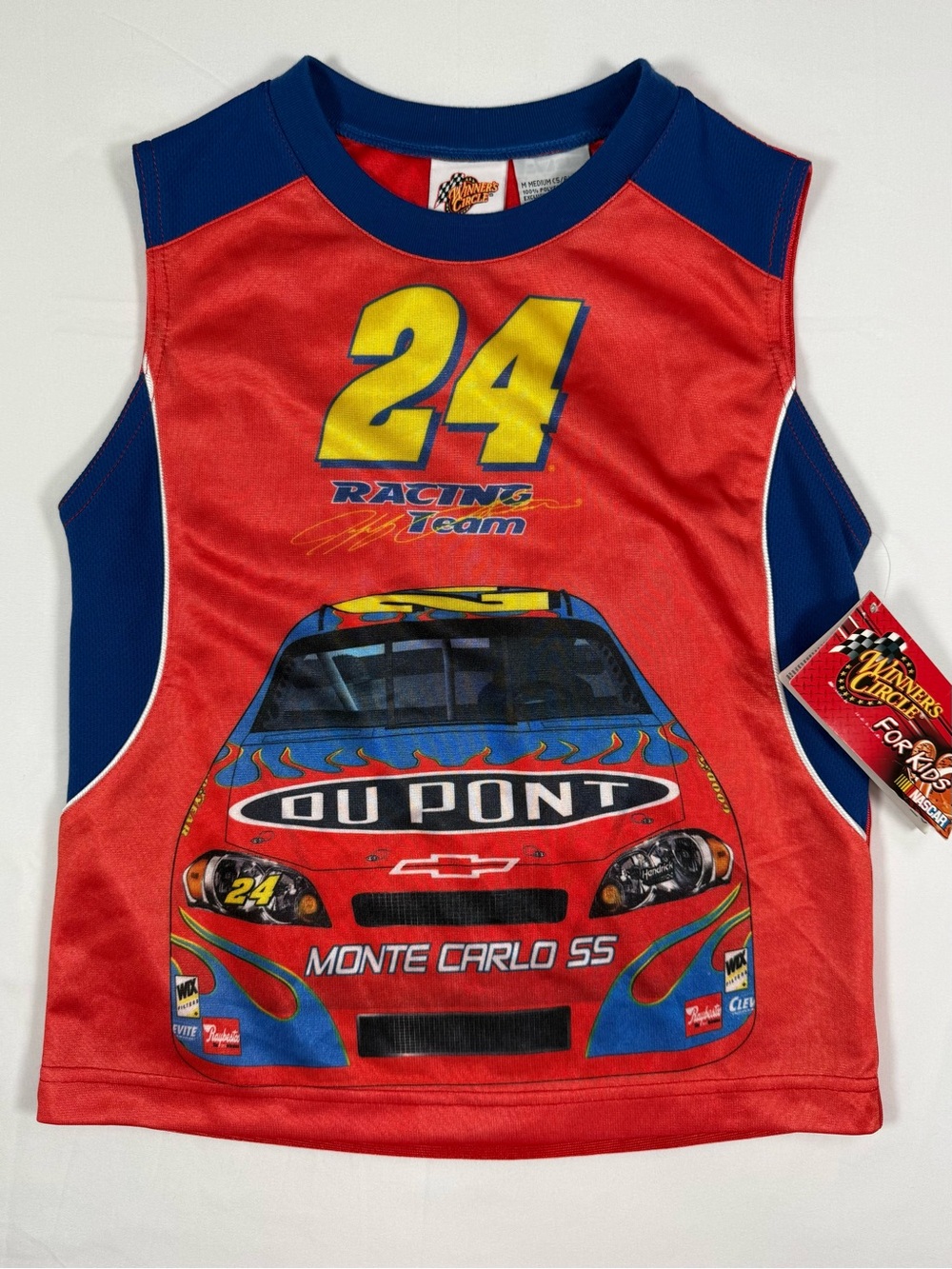 NWT VINTAGE NASCAR WINNER’S CIRCLE Boys Jeff Gordon 24 Racing Tank Top M 5-6